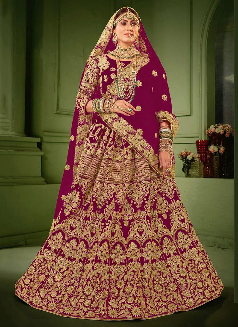 SENHORA AMIRA BRIDAL HERITAGE VOL-6 Latest Fancy Designer Heavy Bridal Wedding Wear Heavy Velvet With Fancy Dori Work Full Of Ciramic Daimond Lahenga Choli Collection